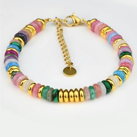 Bright &‎ Beautiful Colorful Beaded Bracelet – Stylish & Comfortable - Picture 1 of 5